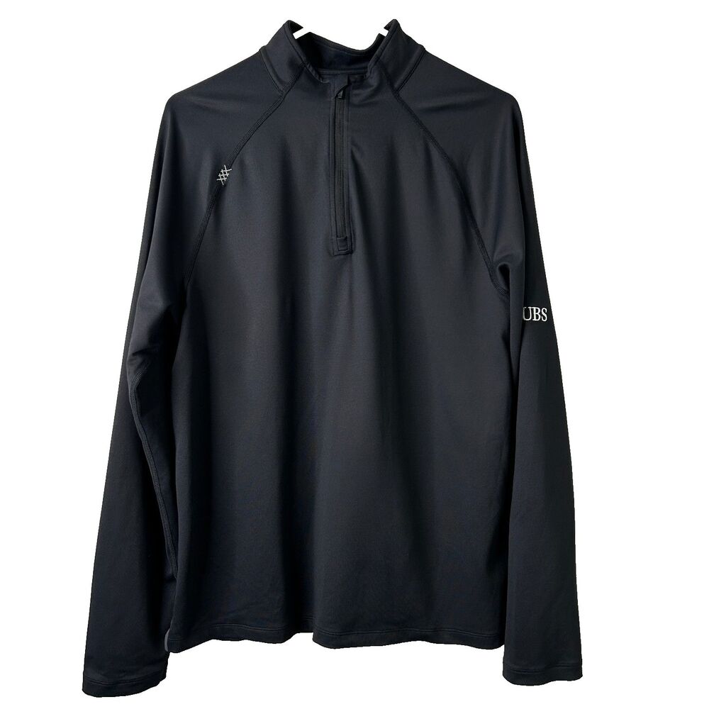 Rhone Mens Pullover Session 1/4 Zip Performance M Black Athletic Workout Golf